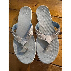 Sperry Top-Sider Gray Flip Flop Sandals Size 11 Womens Casual Lightweight Slip-O
